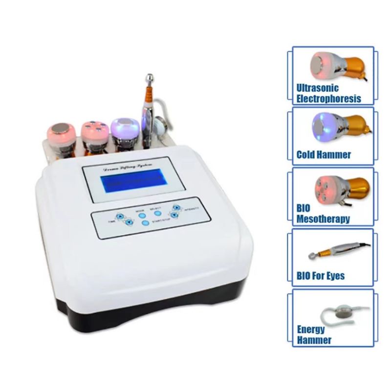 Mesotheraphy face machine non needle 4in1 Meso Theraphy Electroporation Ultrasonic Cooling