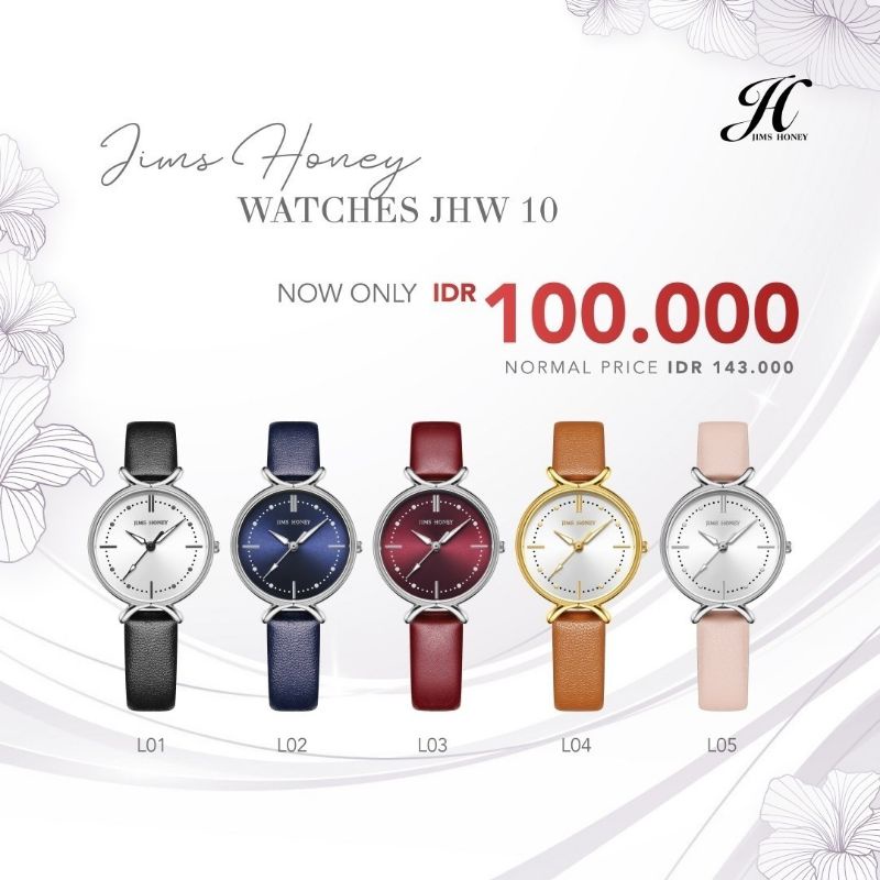 JAM TANGAN CEWEK JHW 10 JIMSHONEY FREE BOX