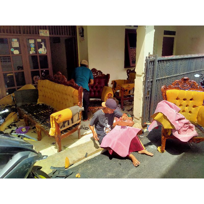 SERVICE SOFA / GANTI KULIT SOFA / GANTI KAIN SOFA / PERBAIKAN SOFA / BAHAN SOFA