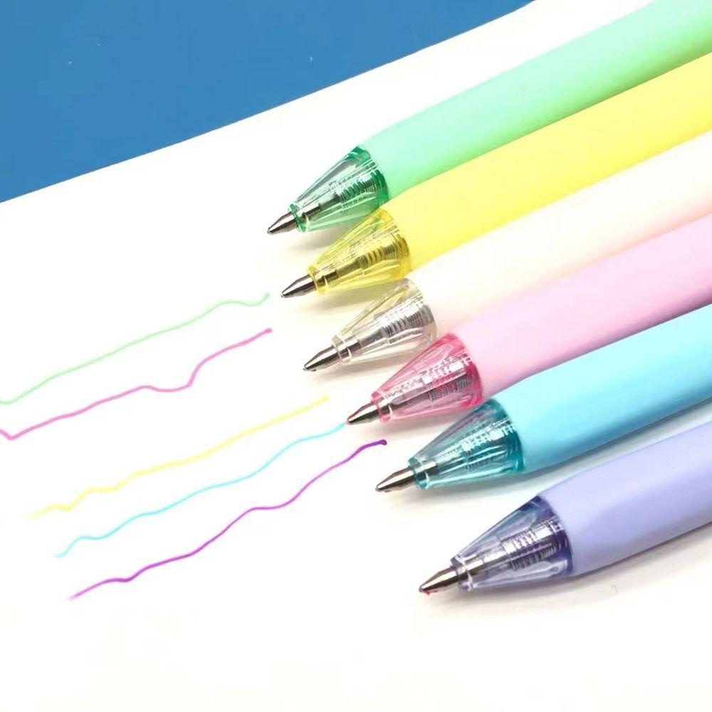 Nanas 6PCS /Set Stabilo Pen Set Warna Permen Perlengkapan Kantor Sekolah Alat Tulis Graffiti Press Type Color Pen