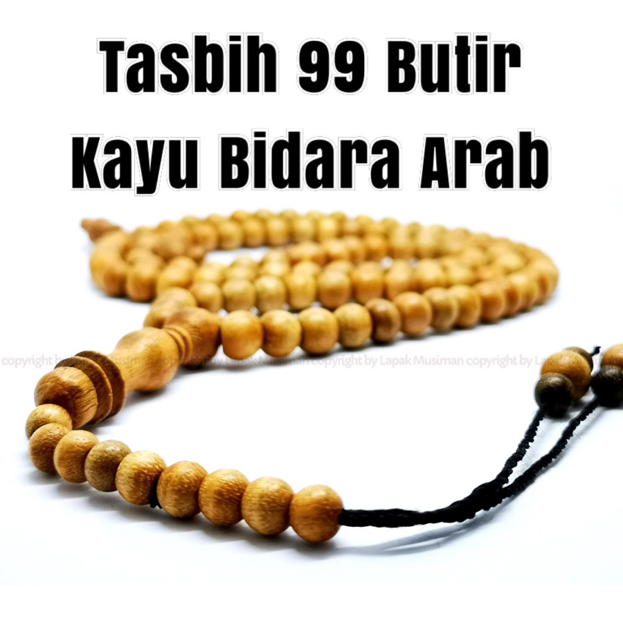 [Bayar di Tempat] Tasbih Kayu Bidara Arab Asli Alam Tasbih Kayu 99 Butir