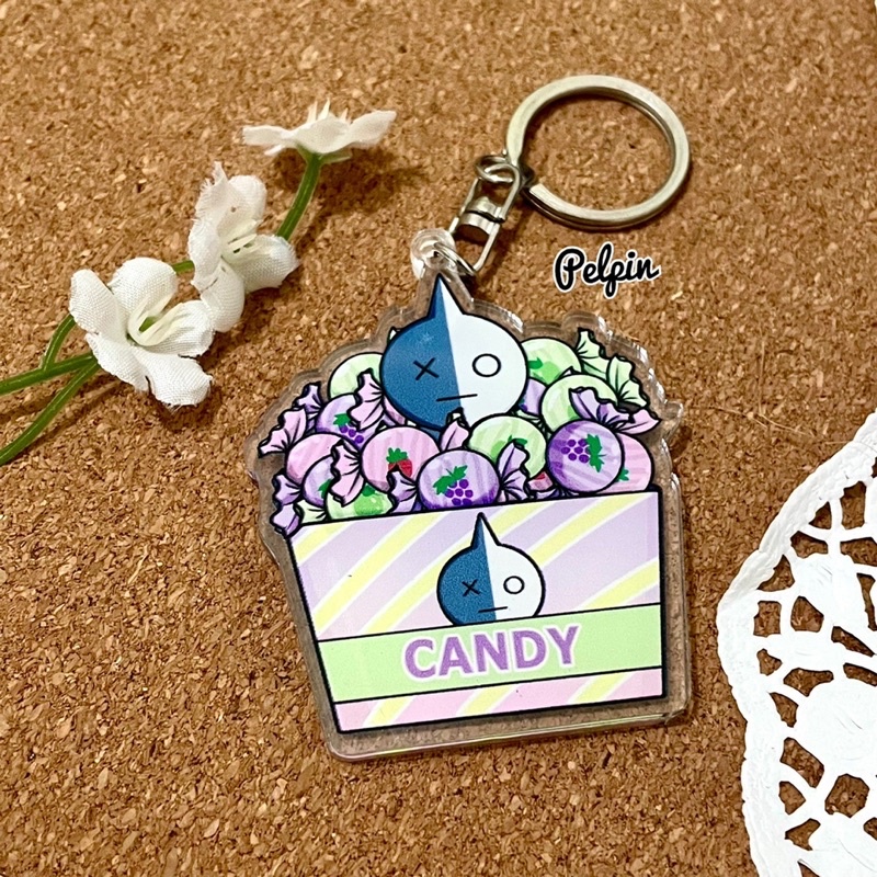 gantungan kunci akrilik bt21 snack bts kpop keychain besar chimmy van tata cooky shooky rj van koya