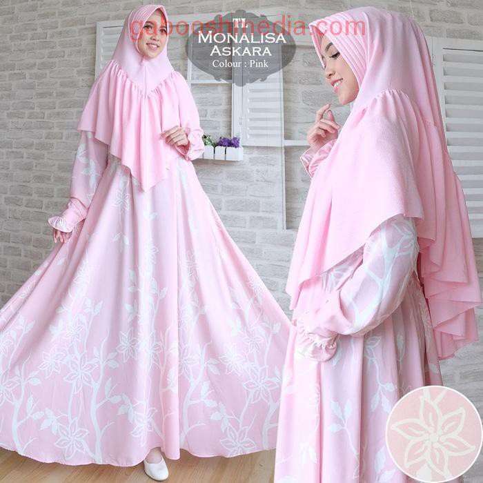 [Syari Monalisa Askara Pink TL] gamis wanita monalisa pink