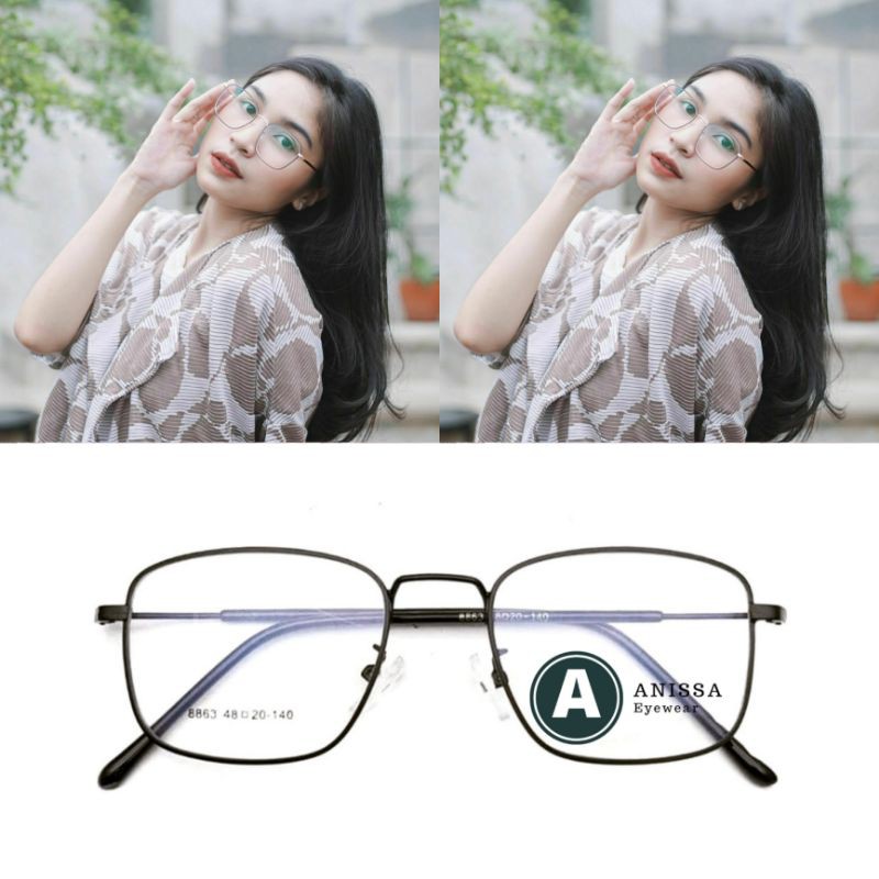 Frame Kacamata 8863, Gratis Lensa Minus Kacamata Antiradiasi Kacamata Bac...