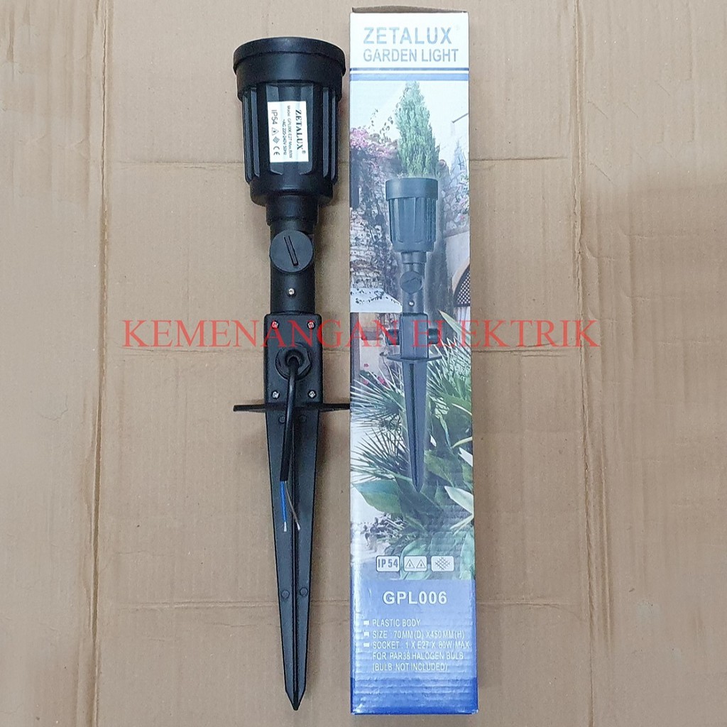 ZETALUX GARDEN LIGHT LAMPU TANCAP TAMAN E27 / LAMPU TANEM (GPL006) / LAMPU SOROT TANCEP