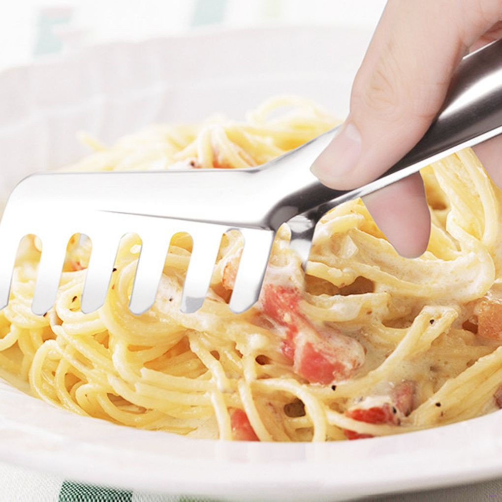 Klip Penjepit Mie Dan Pasta Portable Bahan Stainless Steel Untuk Dapur