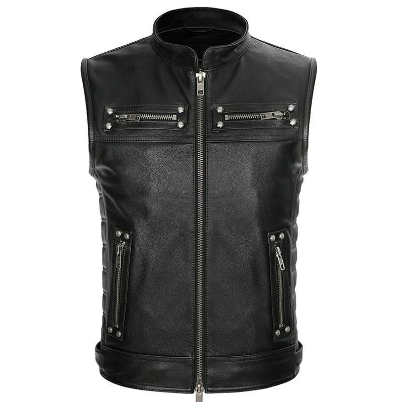 (New Trend) Jaket Rompi Kulit Pria Original Elegant Brownie ARL 033 Silverstone RFLA Ariel Noah Reci