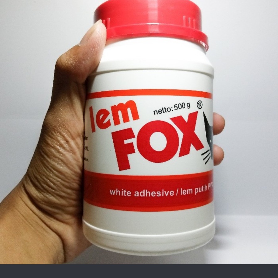 

Lem Fox Putih / Lem PVCAC/lem Kertas Fox kemasan isi 1/2 kg net 500grm