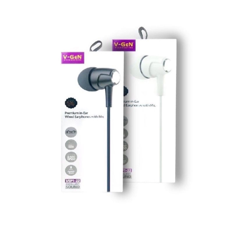 Ready Stok Handsfree V-GeN VEP1-22 Wired Earphone Headset Premium Sound VGEN