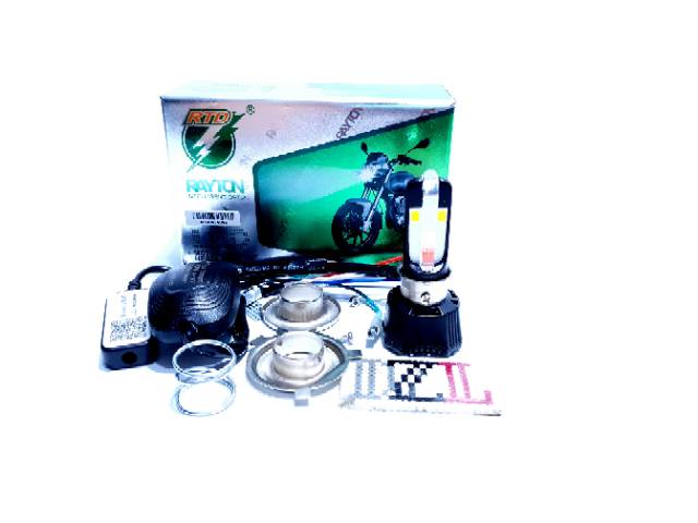 LAMPU UTAMA LED RTD M02K WIRELESS CONTROL SMARTPHONE STEL 4 SISI MATA LED H6 H4 HS1-6