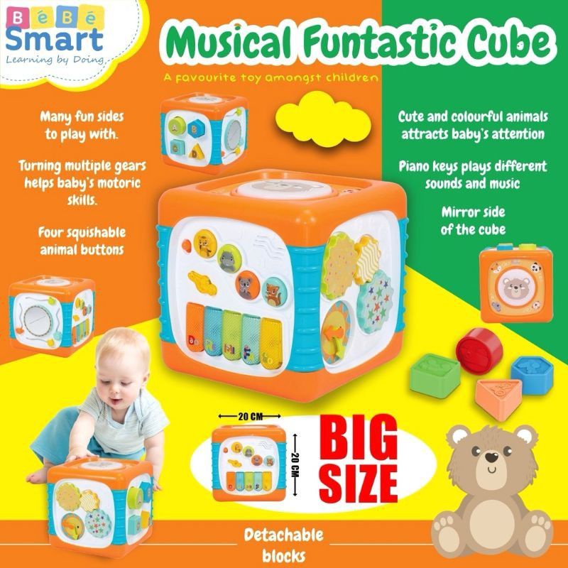 Musical Fantastic Cube Bebe Smart / mainan musik kotak bayi / fuzzel musik kotak / mainan  motorik a