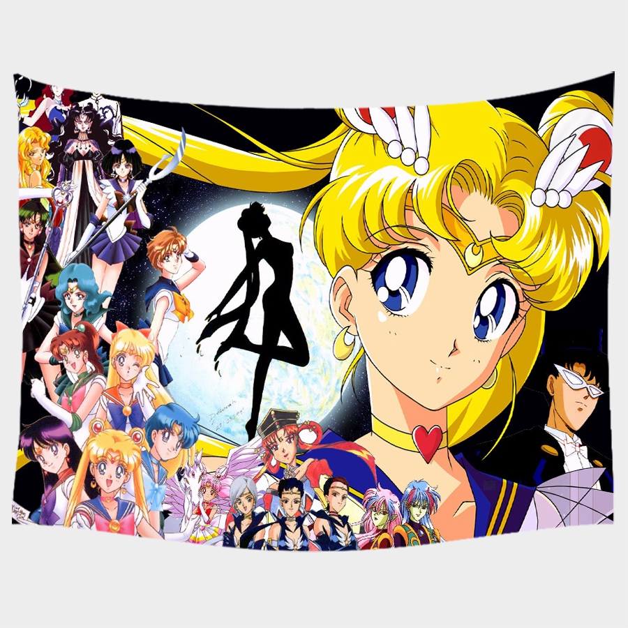 Anime Sailor Moon Tapestry Wall Home Decor 150cm 200cm 150x130cm