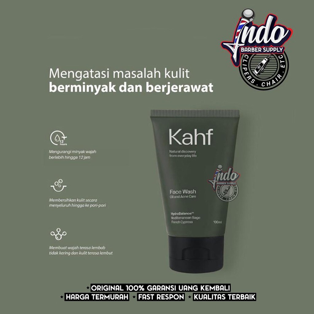 KAHF SABUN CUCI MUKA PRIA / ANTI JERAWAT / KULIT KERING