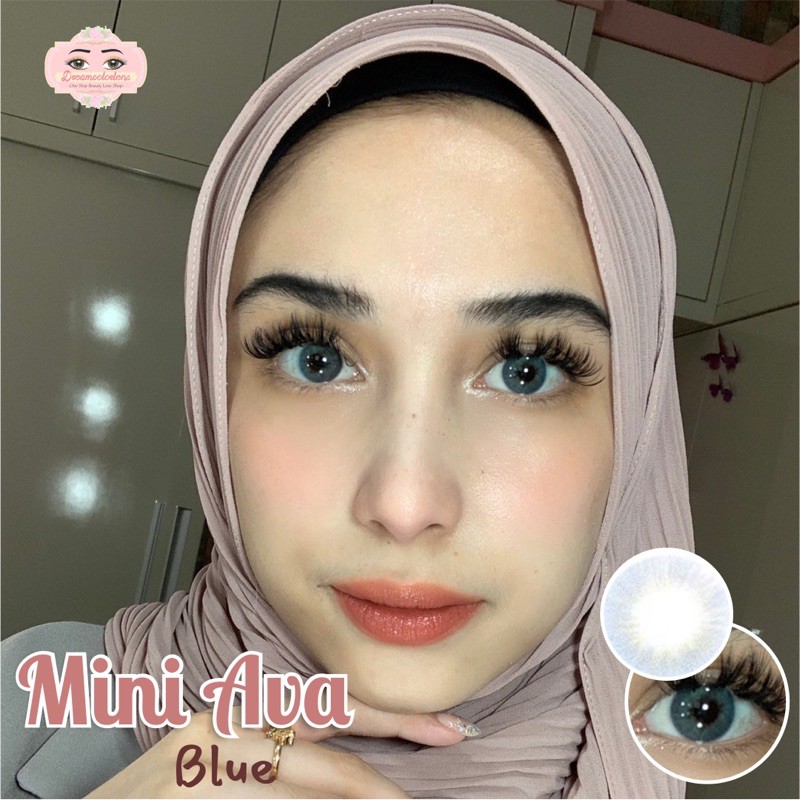 Softlens Kitty Kawaii Mini Ava Gray / Brown / Blue / Abu / Coklat / Biru Normal Minus Beda Minus