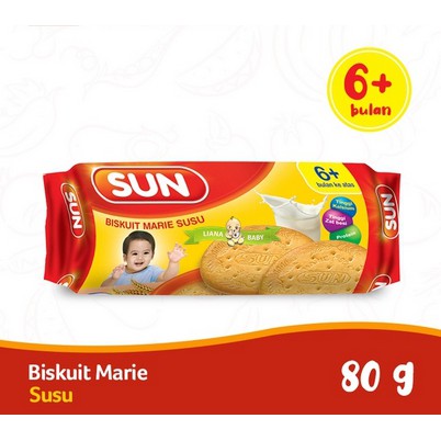 SNAC24 BISKUIT BAYI SUN BISKUIT MARIE SUSU 80 GR CEMILAN ANAK