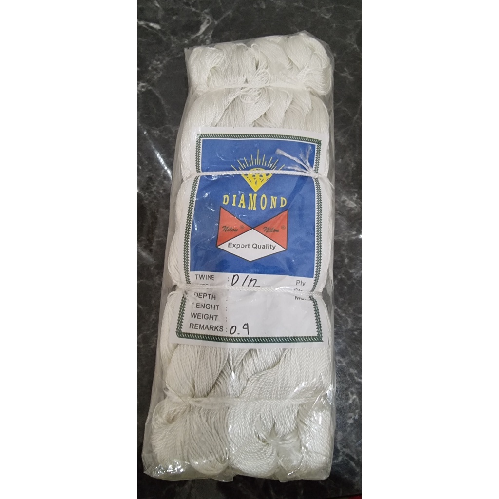 [1PAK] Benang Nylon Putih D9 - D24 +- 20ikat 400gram Export Quality / Benang rajut jala / Benang Nylon