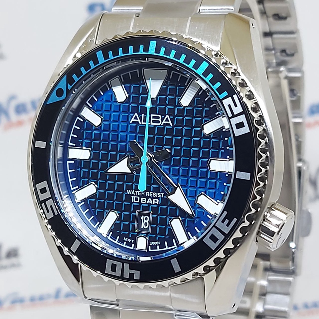 Alba Quartz AS9P39X1 Blue Dial - Jam Tangan Pria AS9P39