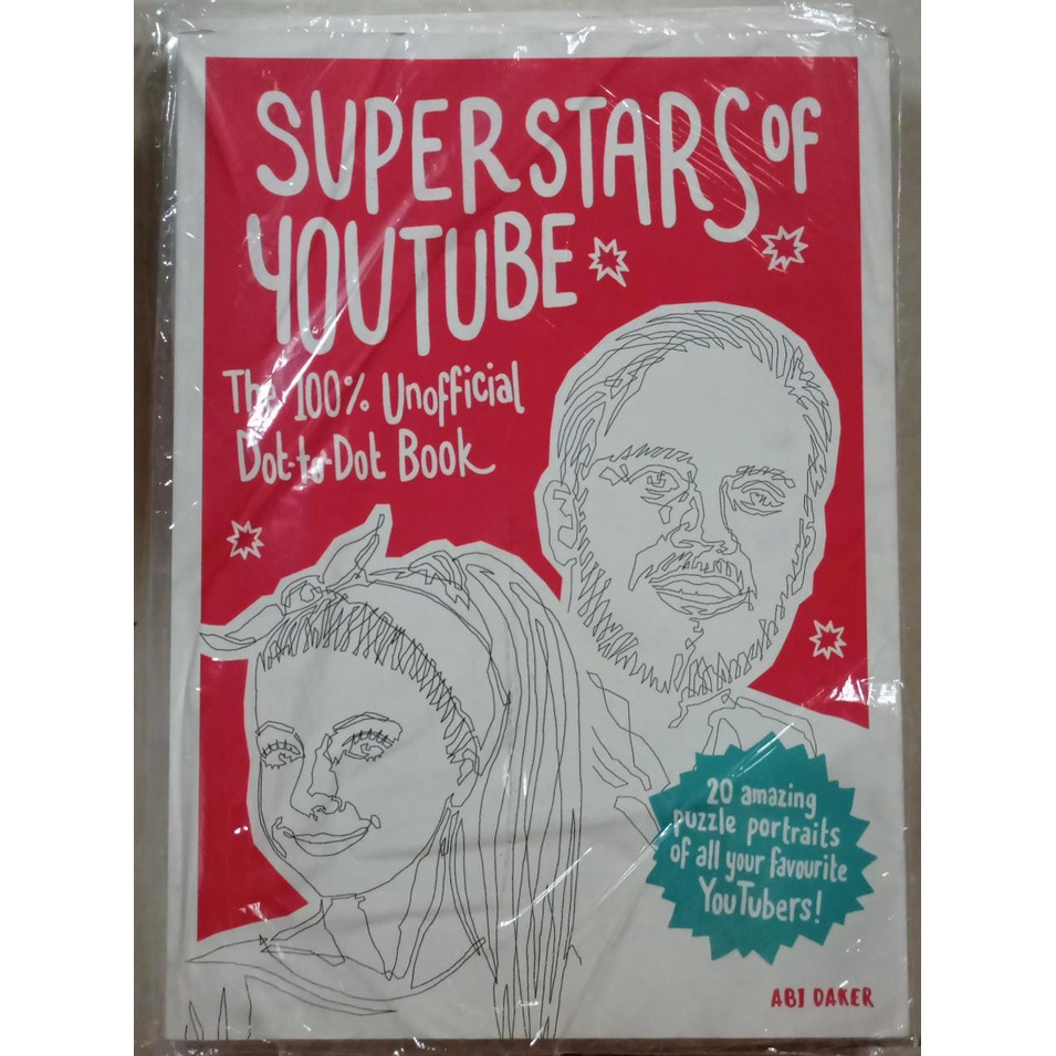 

[ SEGEL, ORI ] ADULT COLOURING/ Import book/ Internation book/ English book ~ SUPERSTARS OF YOUTUBE THE 100% UNOFFICIAL DOT-TO-DOT BOOK - ABI DAKER