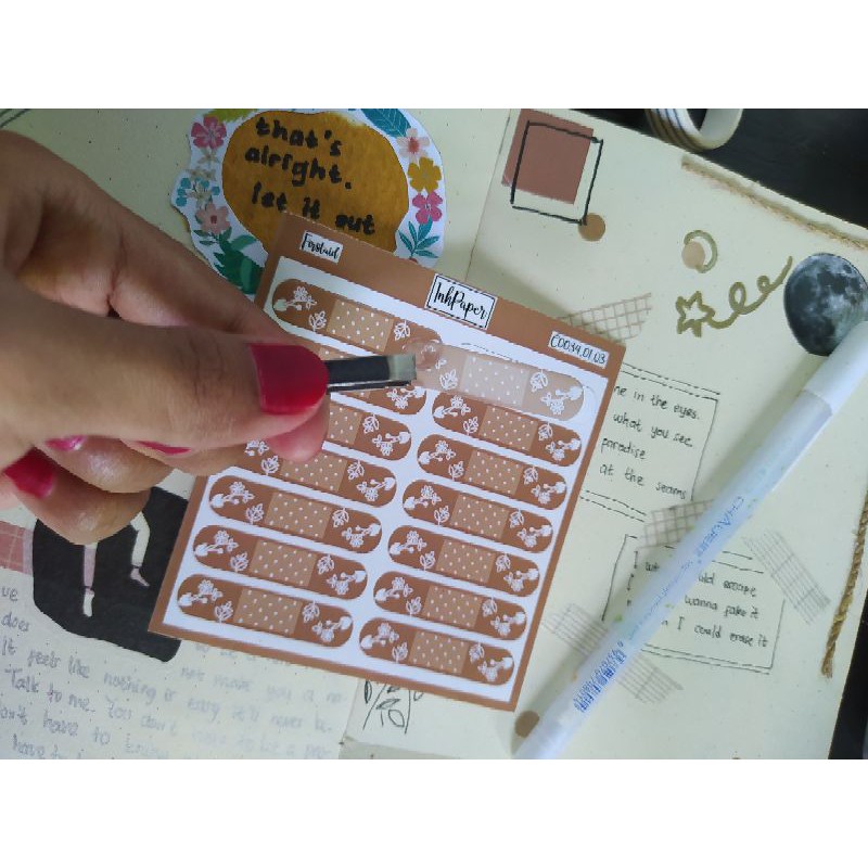 

[inhPaper] Basic Transparan Sticker Firstaid untuk Bullet Journal