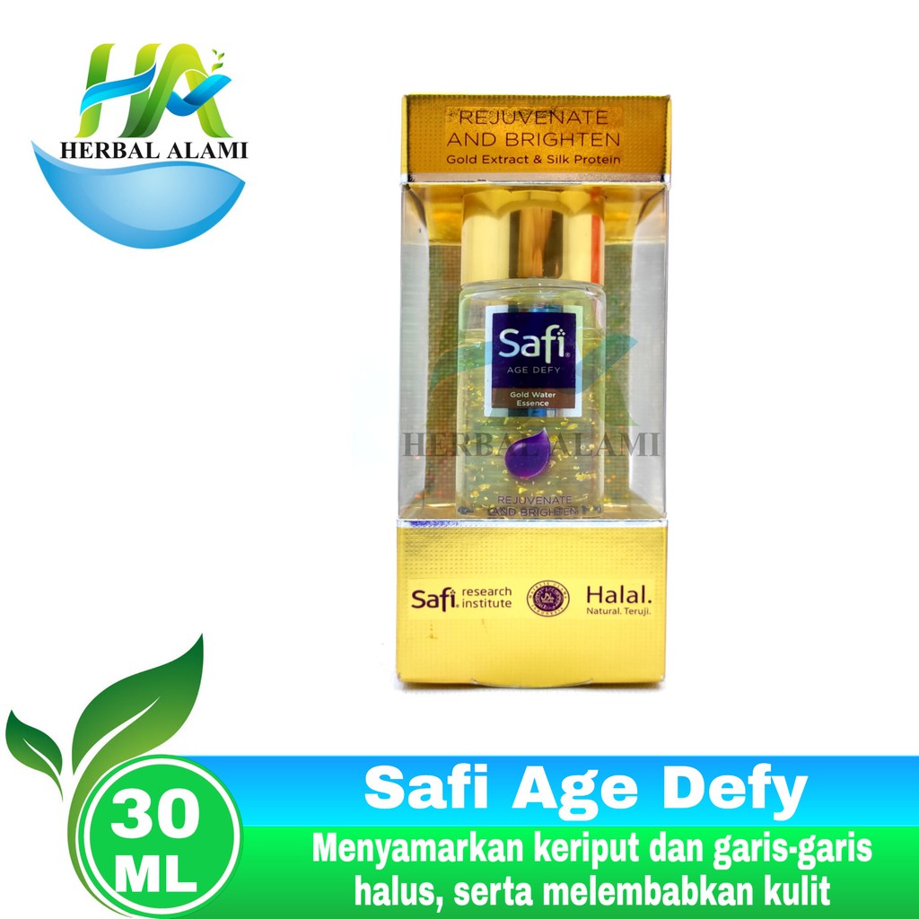 Safi Age Defy Gold Water Essence Menyamarkan Garis Halus