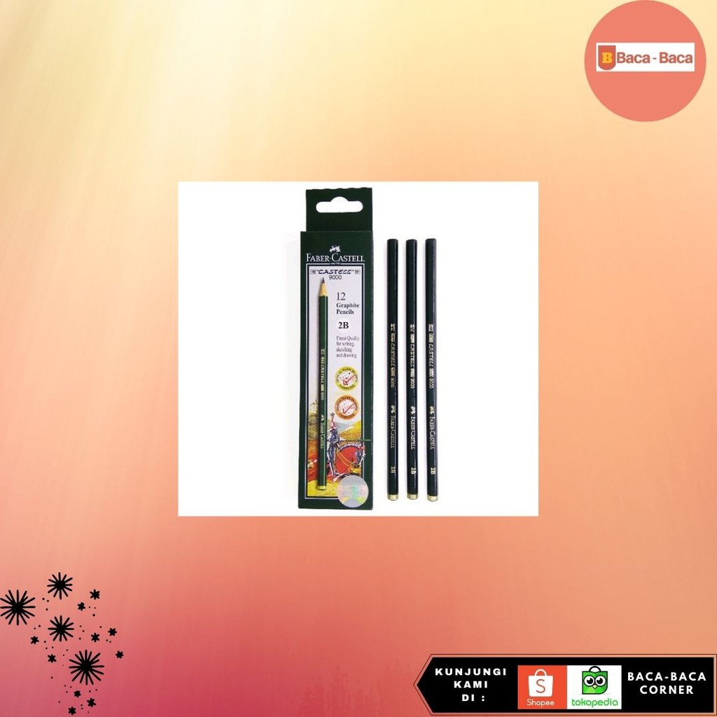 

BACABACA PENCIL CASTELL 9000-2B 117102 FABER CASTELL PENSIL