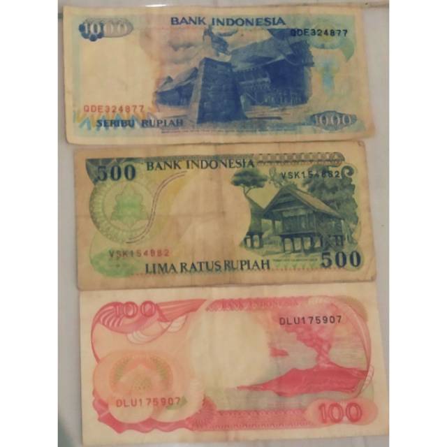 Uang kuno asli uang 100 uang 500 uang 1000 rupiah kuno asli