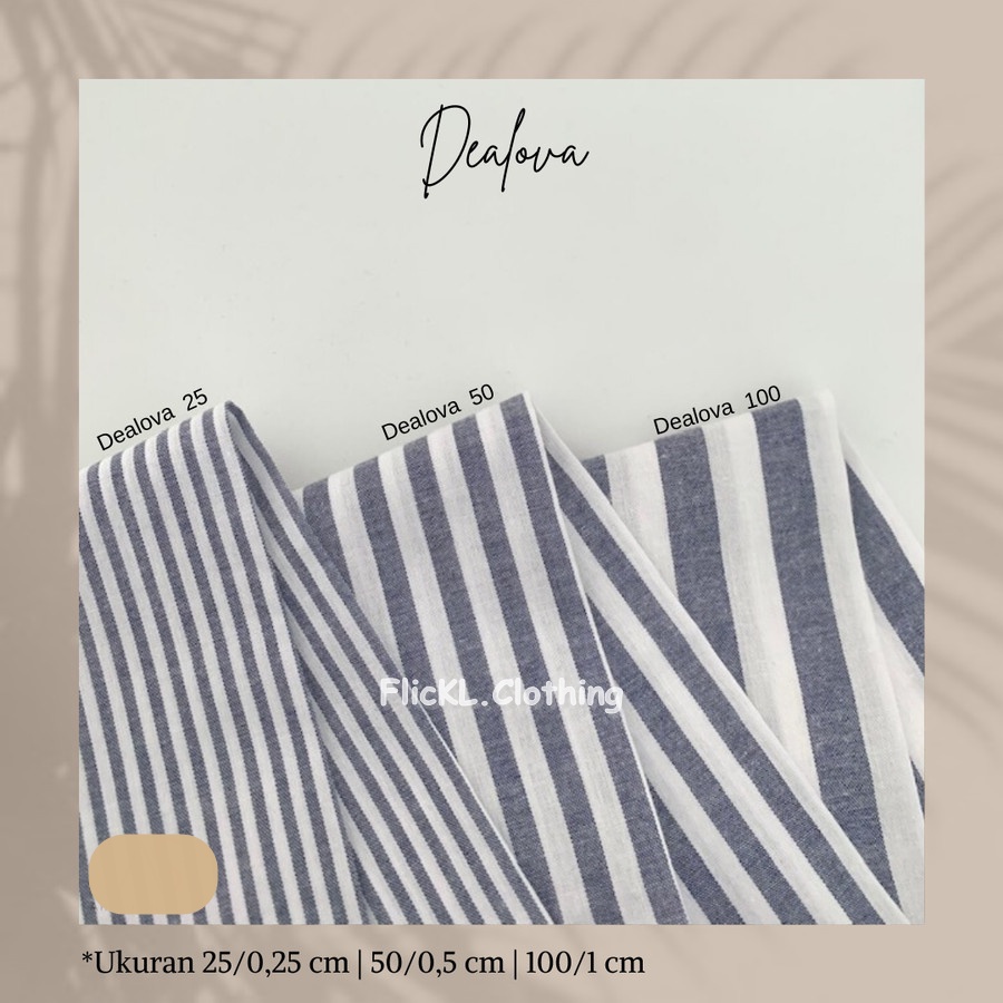 Bahan Kain Dealova 25 Premium Motif Salur Garis Garis Corak Garis Garis 25cm Eceran