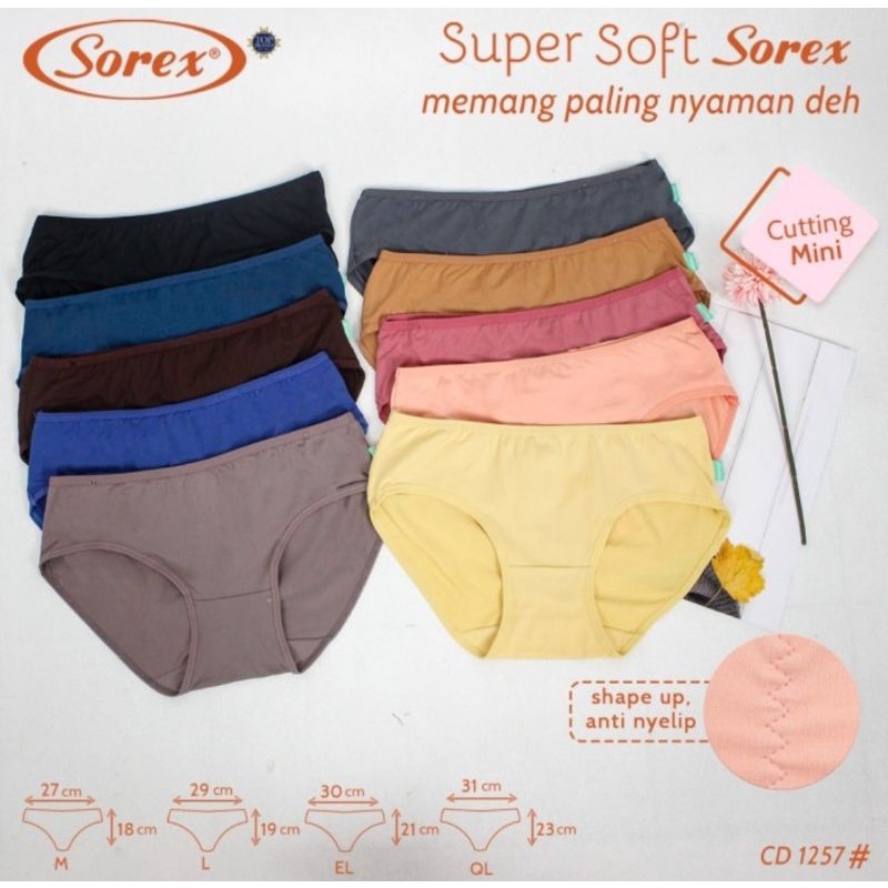 Sorex Panty Super Soft CD (1257)/Celana Dalam Pakaian Dalam Wanita