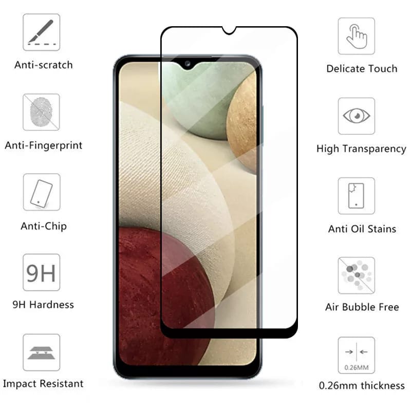 PROMO Tempered Glass SAMSUNG GALAXY A12 Nacho Full Layar Screen Guard Protector Antigores Kaca