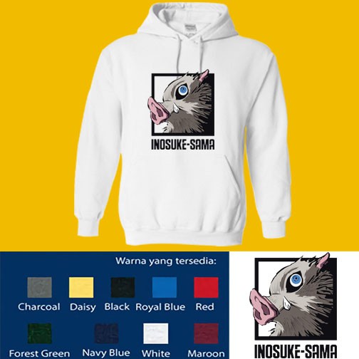 HOODIE COTTON COMBED 30'S DEMON SLAYER INOSUKE SAMA