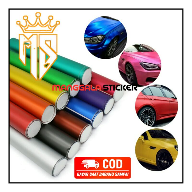 Stiker skotlet metalik doff skotlet matte chrome stiker wraping merk derek