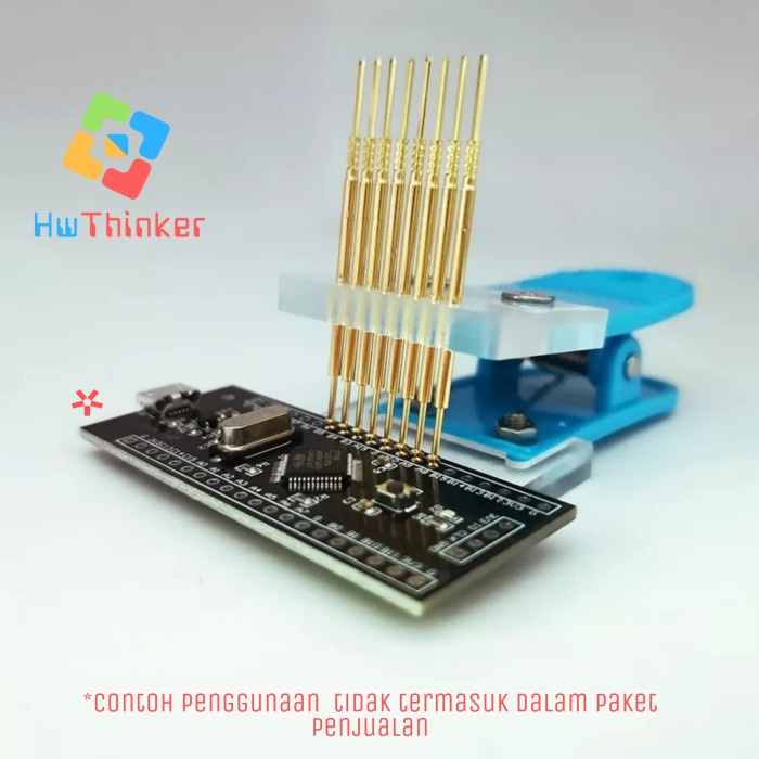 Probe Clip Tool Test PCB IC Programming Burning Clamp Pogo Pin 2.54mm