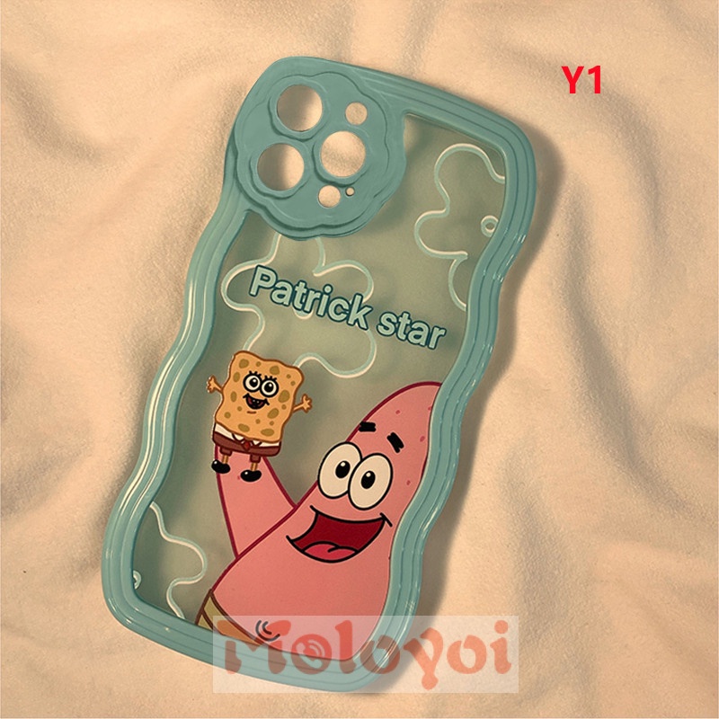 Soft Case TPU Motif Kartun SpongeBob Untuk IPhone 13 11 12 Pro MAX XR 7 8 Plus XS MAX X 6 6s Plus SE 2020