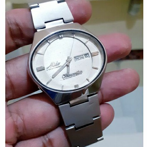 MIDO COMMANDER. JUAL MURAH. White Purple Dial. (second,bekas,vintage,kuno,antik)