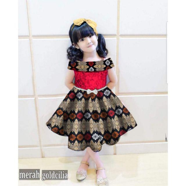 Dress Freya Batik Kids 1-2 Th / Cecil Kids No Bandana