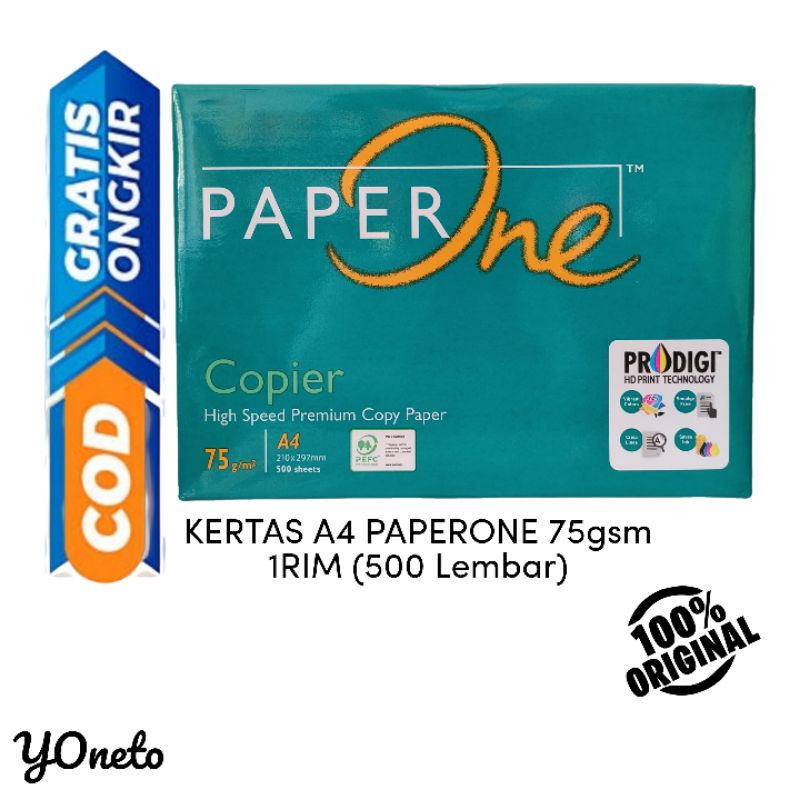 

Kertas HVS A4 Paperone 1RIM (500 Lembar)