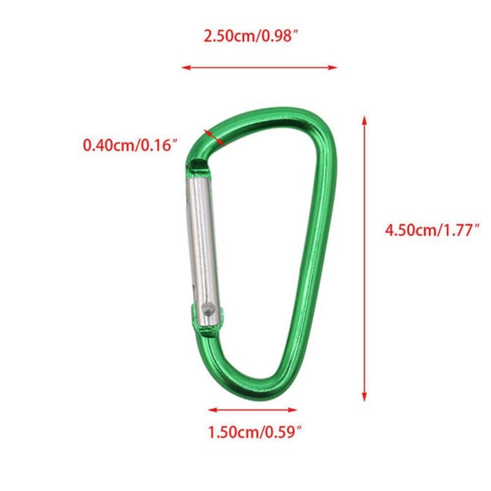 Carabiner Karabiner Gantungan Kunci Mini Aluminium Alloy Keychain Lock