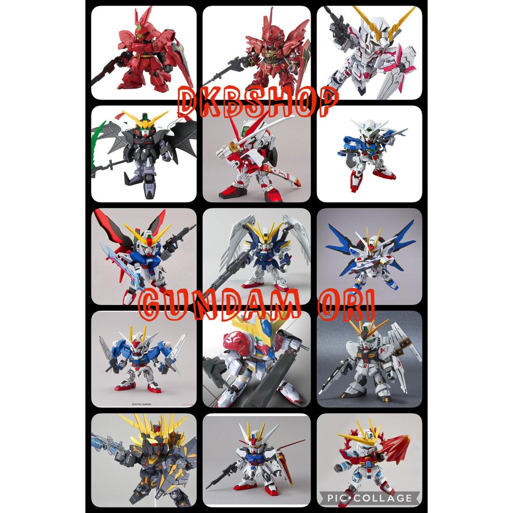 Bandai SD Ex Standard Gundam Wing Gundam Sazabi Gundam Unicorn Gundam 00 Gundam Exia Sinanju Gundam 