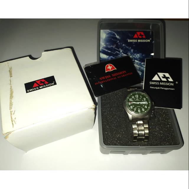 (preloved) jam tangan army Swiss mission 3122 original