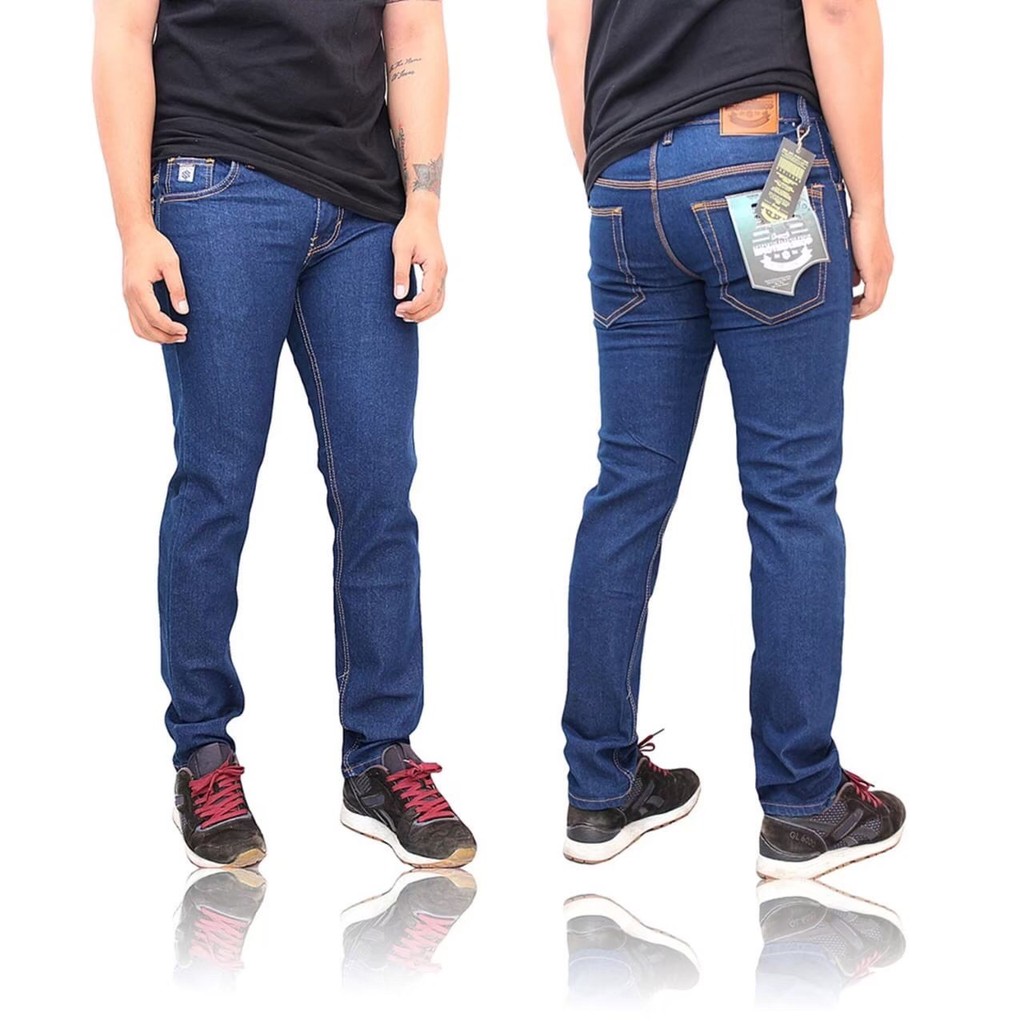  Celana  Jeans  Denim  Pria  Cowo Strecht Slimfit Original Best 