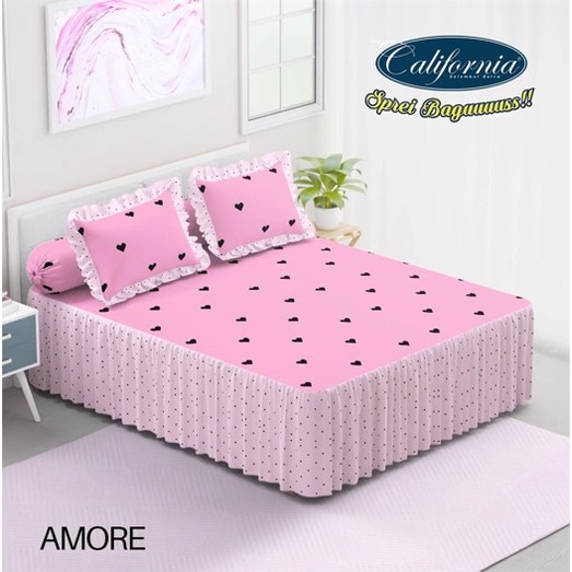 Sprei Rumbai California From My love Bantal 2 dan Bantal 4 Ukuran 180 x 200