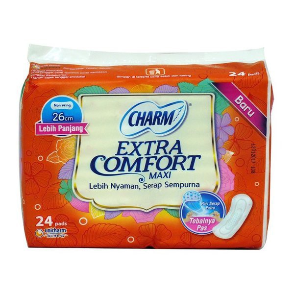 CHARM PEMBALUT WANITA NON WINGS 24 PADS
