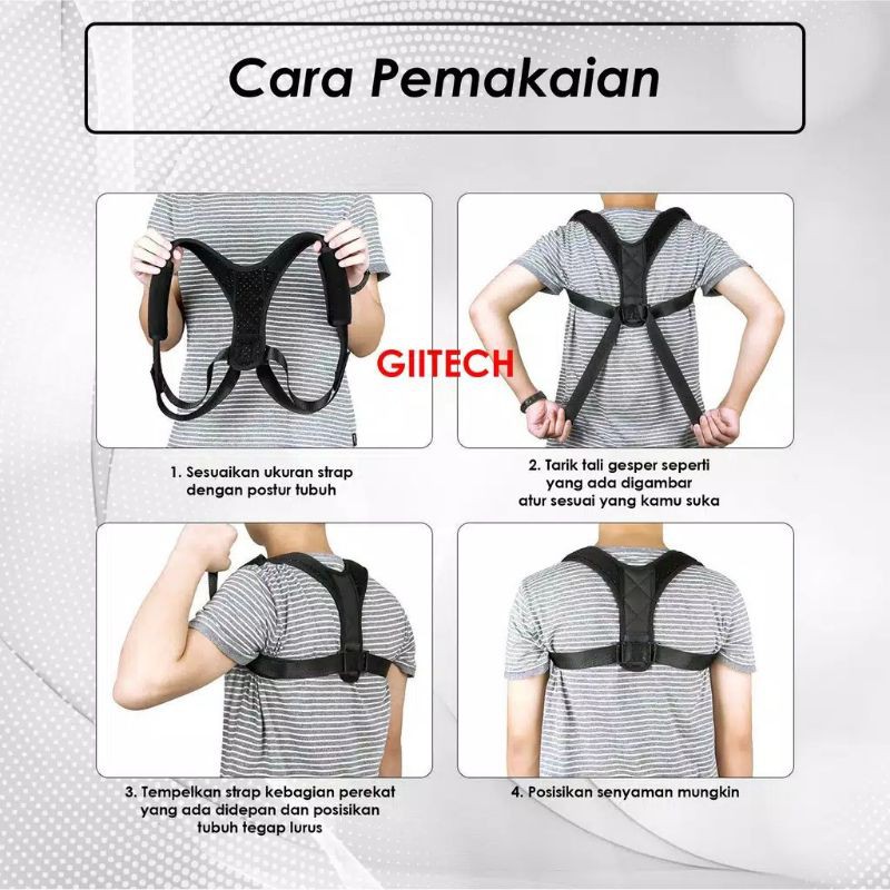 Penyangga Punggung - Back Support - Shoulder - Korset punggung - Anti Bungkuk - Penegak Badan