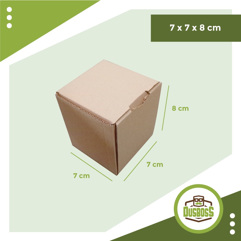 

Kardus karton uk. 7 x 7 x 8 cm --Die Cut dan easy usage--