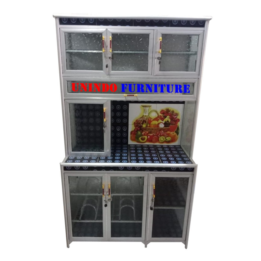 RAK PIRING LEMARI DAPUR ALUMINIUM JUMBO 7 PINTU