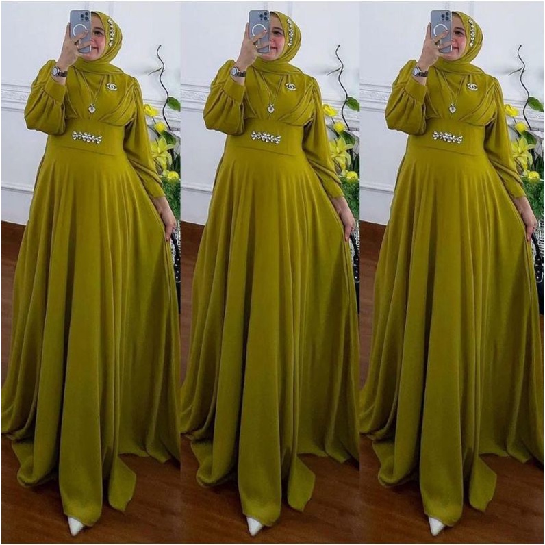 DRESS MUSLIM, baju wanita, dress, gamis, Baju gamis, fashion wanita,  Aisyah set Syari Dress