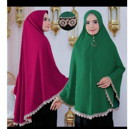 Hijab tegar pet size XL renda