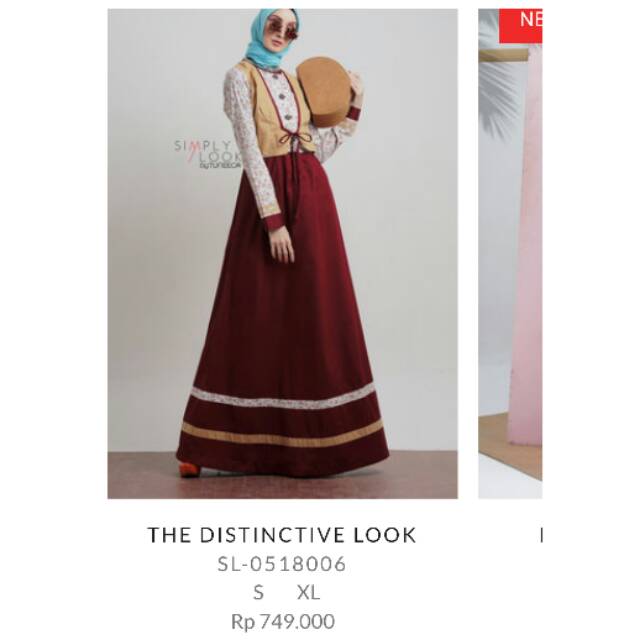 xs Simply look by tuneeca distinctive look gamis cantik eksklusif branded