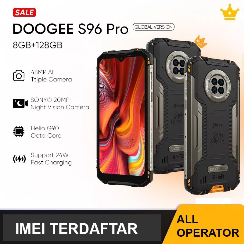 DOOGEE S96 Pro G90 8GB+128GB 48MP Camera 20MP Infrared Night Vision