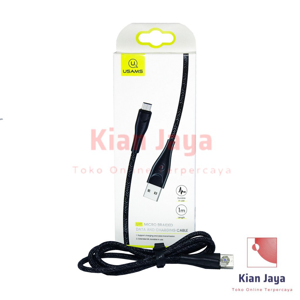 Usams Kabel Data Micro USB Cable Support Fast Charging dan Data Transmission Original